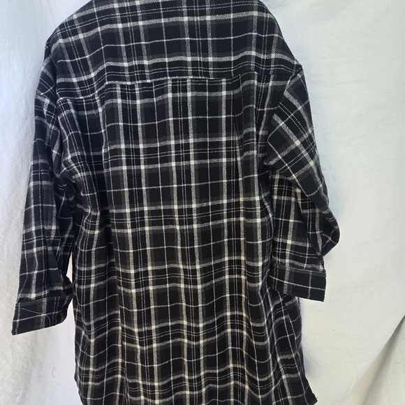 Black and White Plaid Women's Jacket Coat - Picture 2 of 10